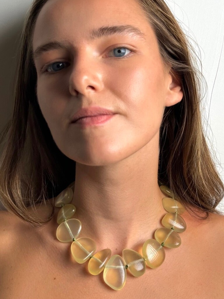 Necklace: Lemon quartz
