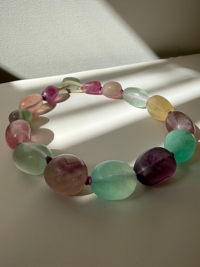 Necklace with fluorite