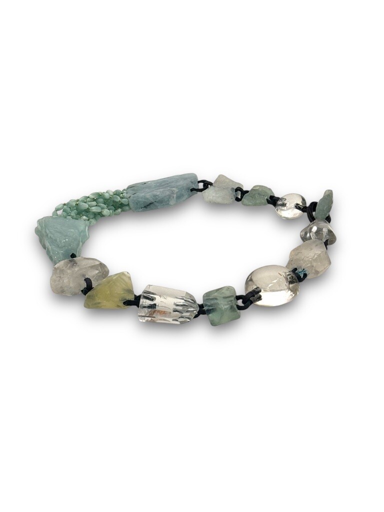 Necklace with mixed materials