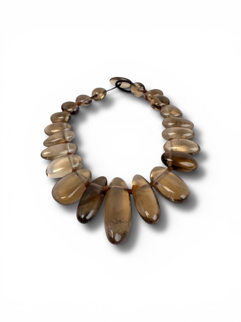 Necklace with smokey quartz