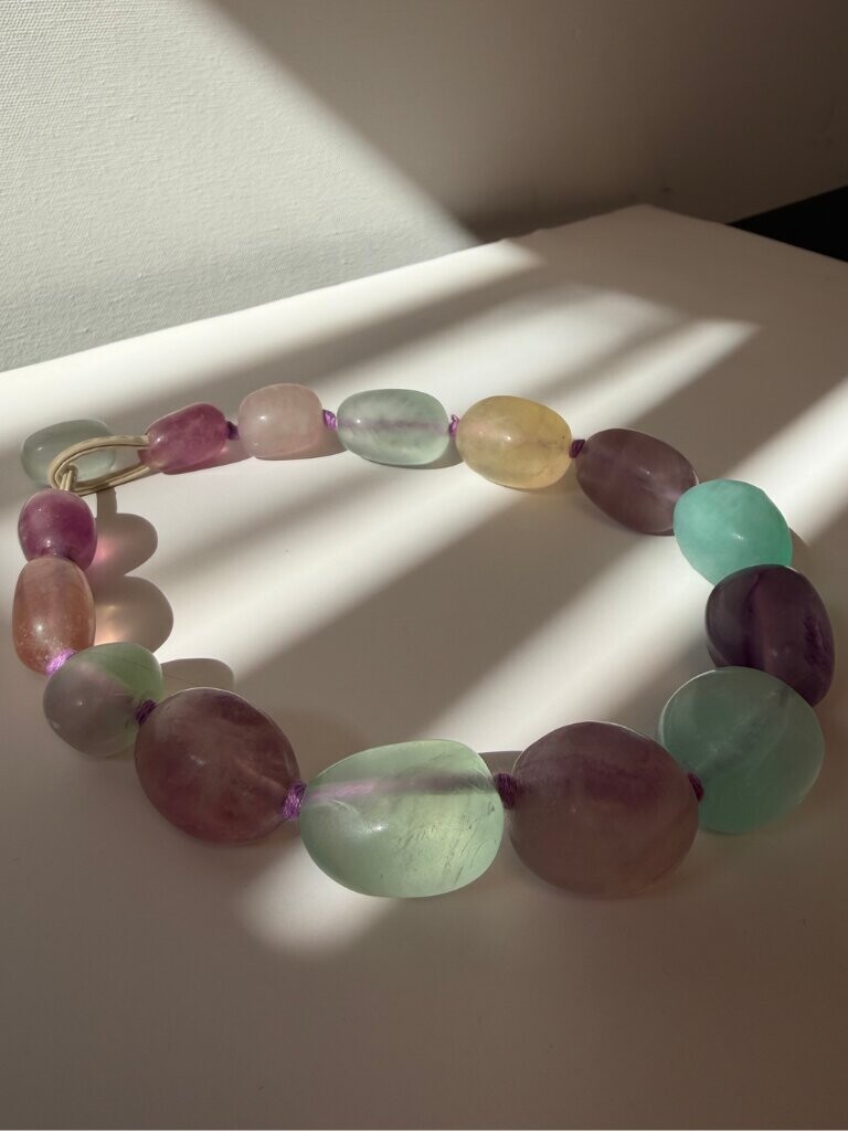 Necklace with fluorite