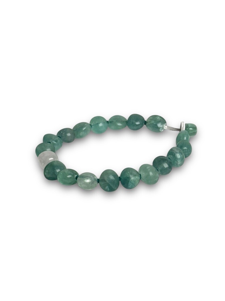 Necklace with green fluorite